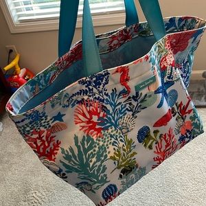 Vera Bradley XL beach tote. Made from recycled water bottles.